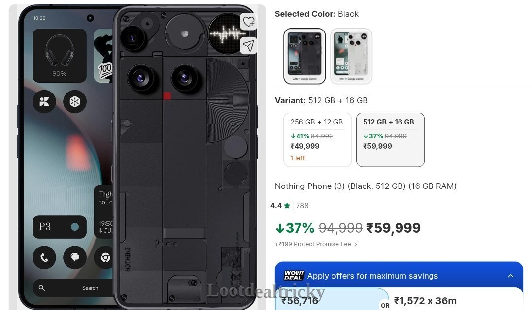 Nothing Phone 3 – Best Deal Online @ ₹45000
