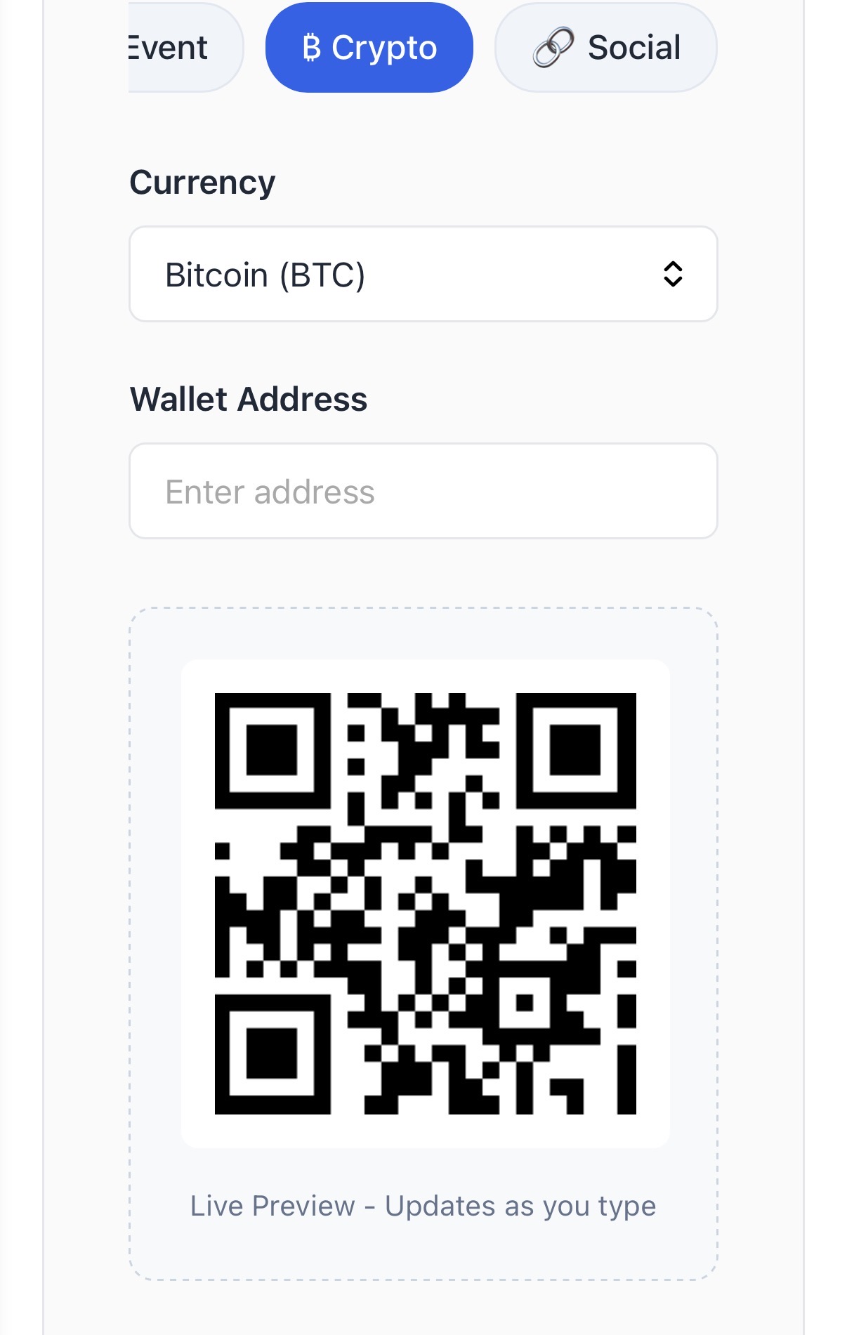 Crypto QR Code