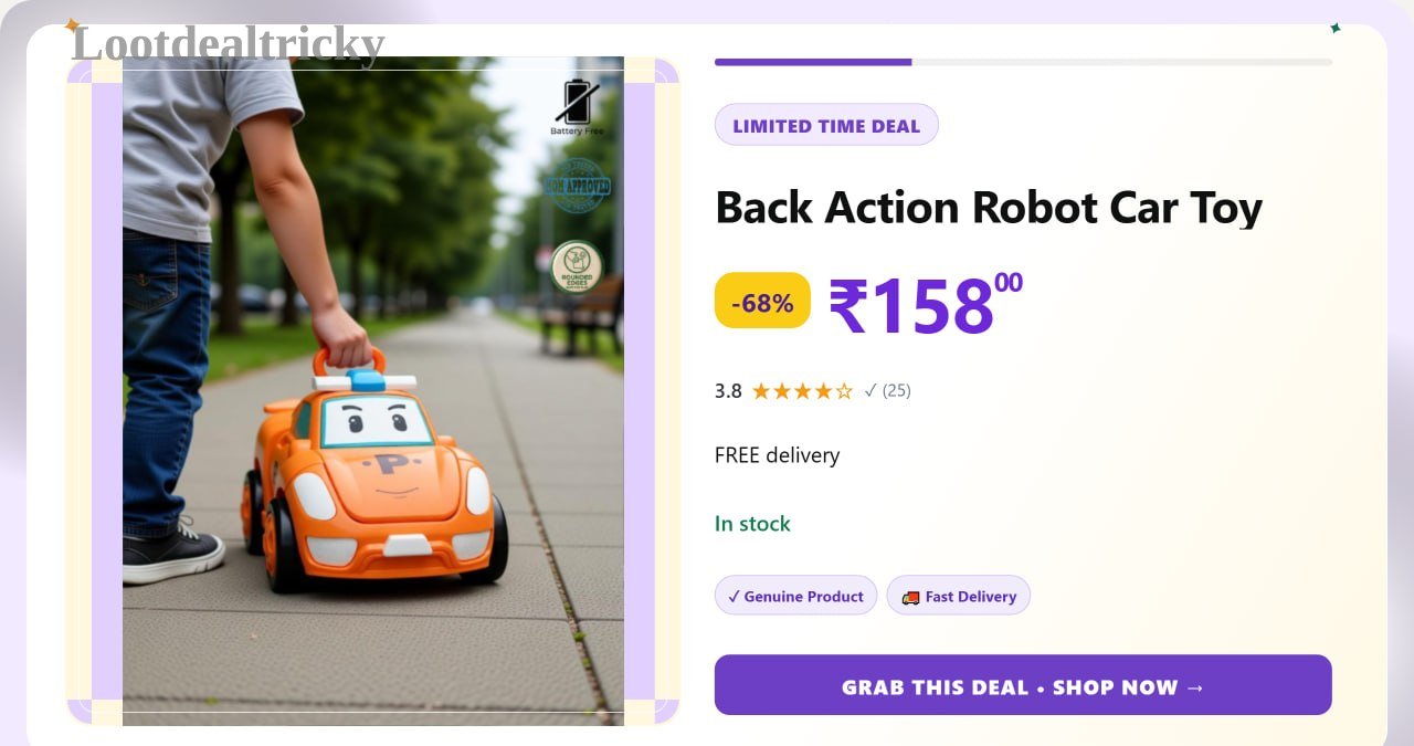  back Action Robot – Just ₹158 | Top Unbeatable Deal