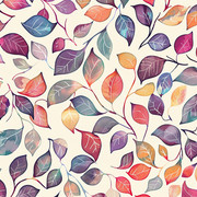 leaf seamless pattern watercolor background