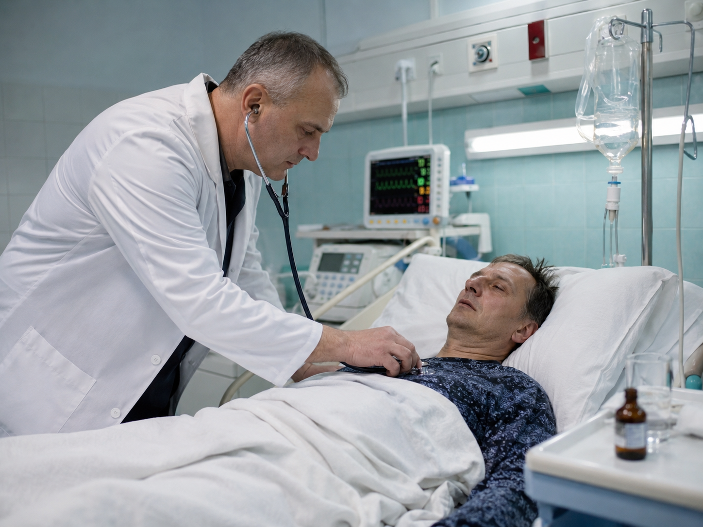 Врач и пациент в больнице