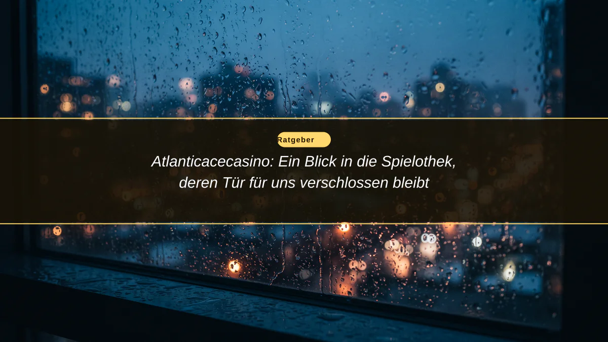 Atlanticacecasino: Ein Blick in die Spielothek, deren Tür für uns verschlossen bleibt
