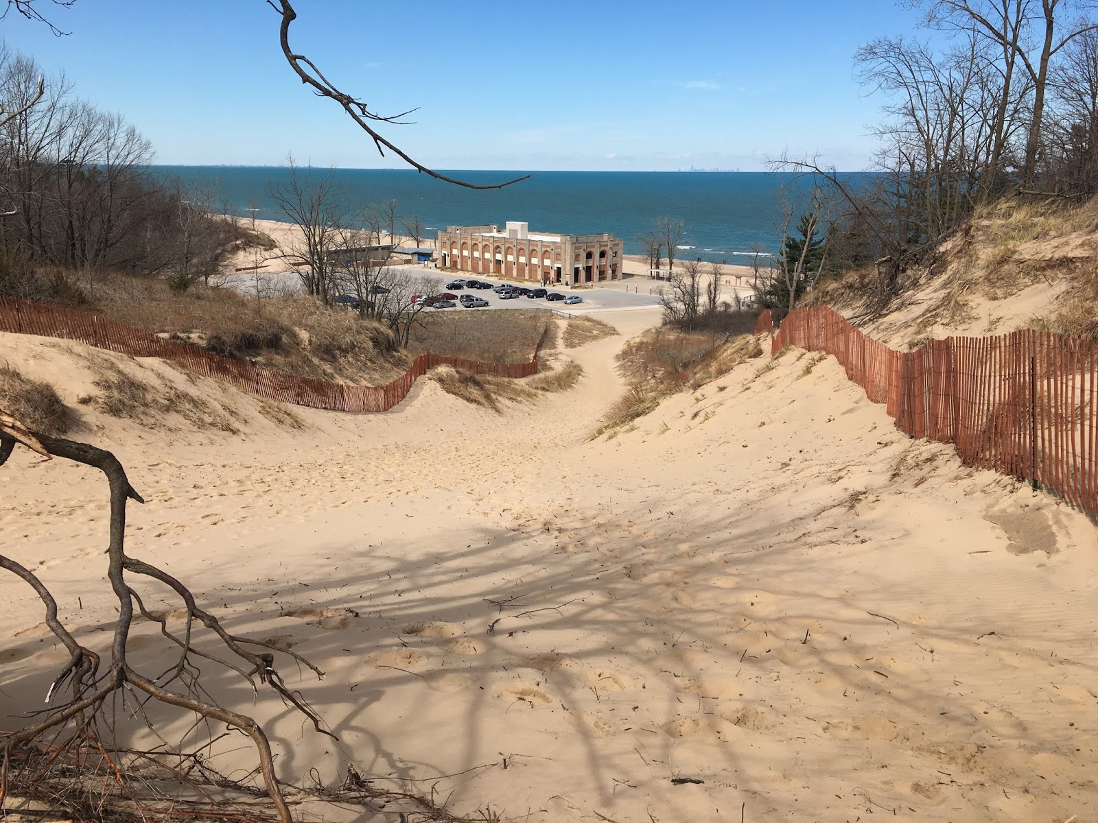 Indiana Dunes shoreline & dune path