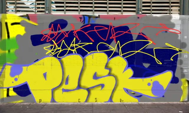 Graffiti artwork by Pesk