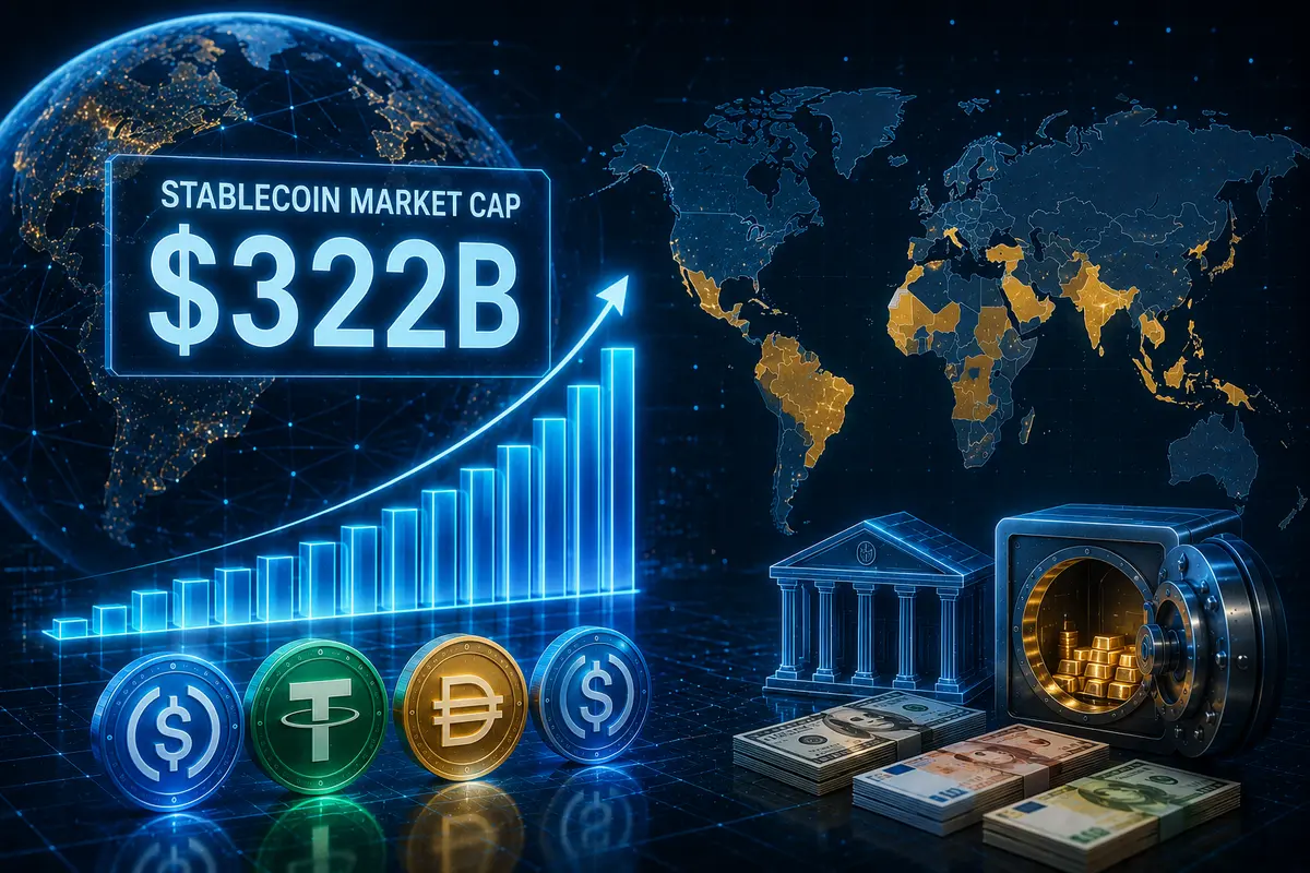 Piața Stablecoin a atins un record de 322 de miliarde de dolari