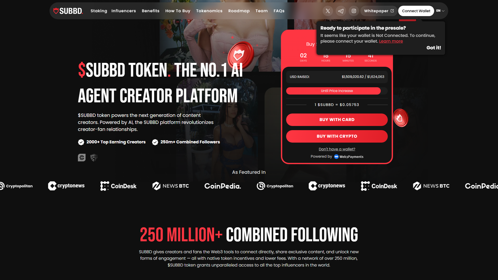 Screenshot of subbdtoken.app