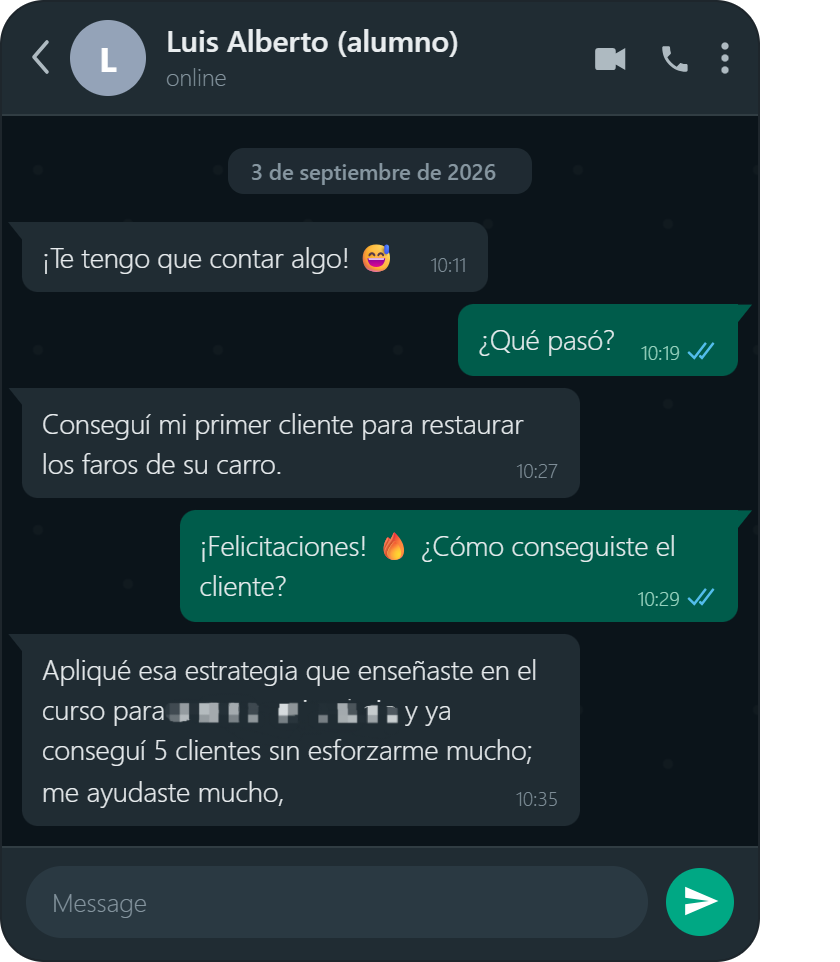 Testimonio WhatsApp 3