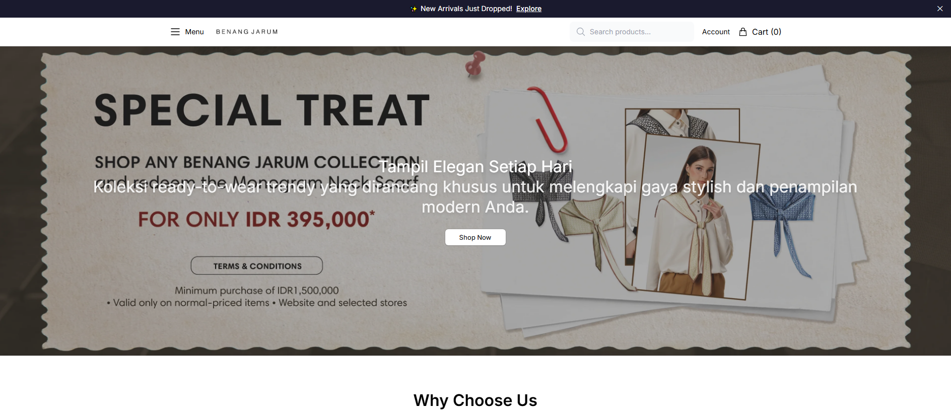 Stored capture of benangjarumstore.shop