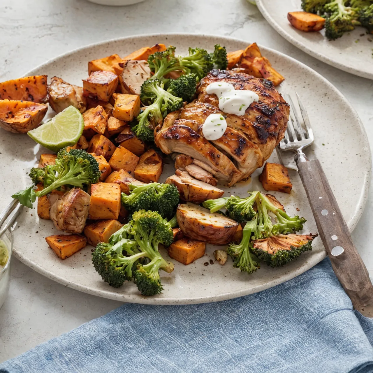Sheet Pan Chipotle Chicken with Sweet Potatoes & Broccoli