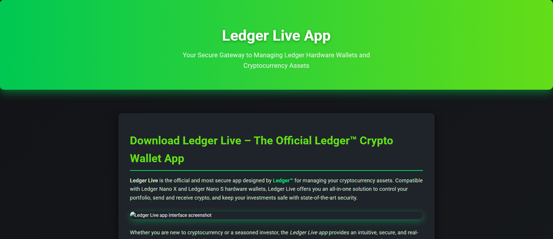 Stored capture of supp-ldger-live.pages.dev