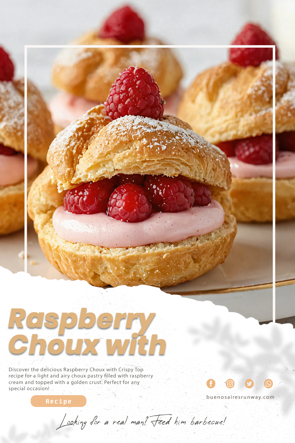 Raspberry Choux with Crispy Top Recipe