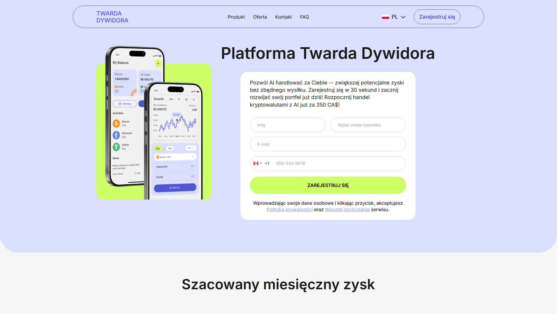 Stored capture of twarda-dywidora.com