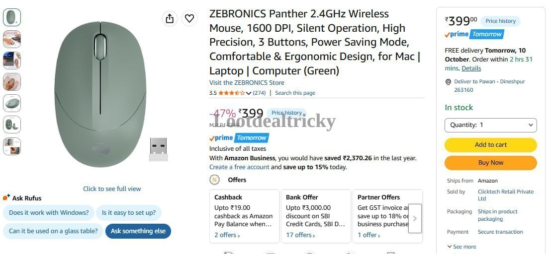 Zebronics Panther 2 – Just ₹399 | Loot Lo Zebronics Panther 2 – Just ₹399 | Loot Lo