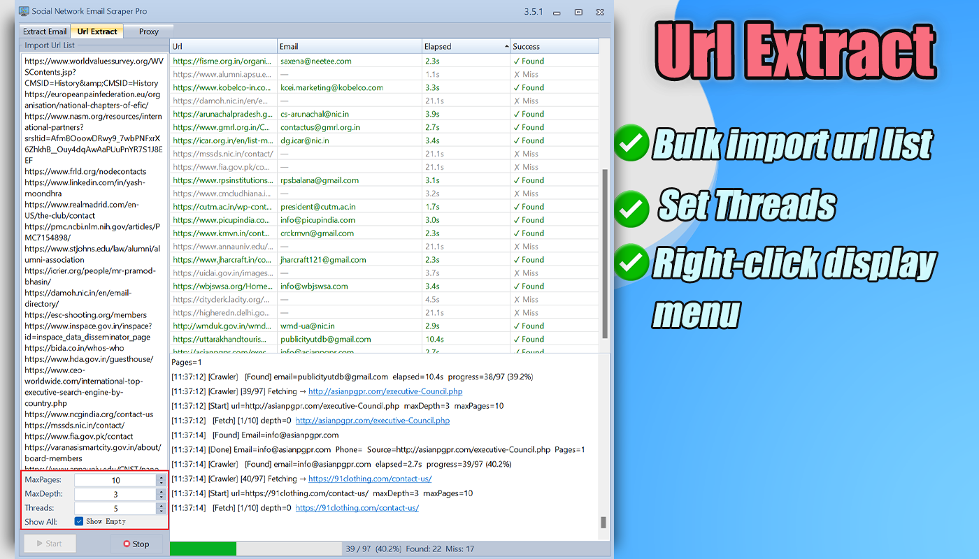 Social Network Email Scraper Pro