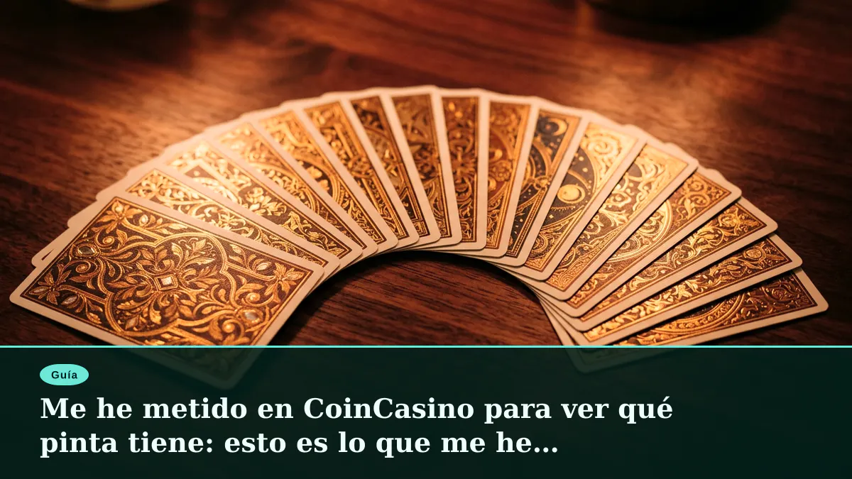Me he metido en CoinCasino para ver qué pinta tiene: esto es lo que me he encontrado