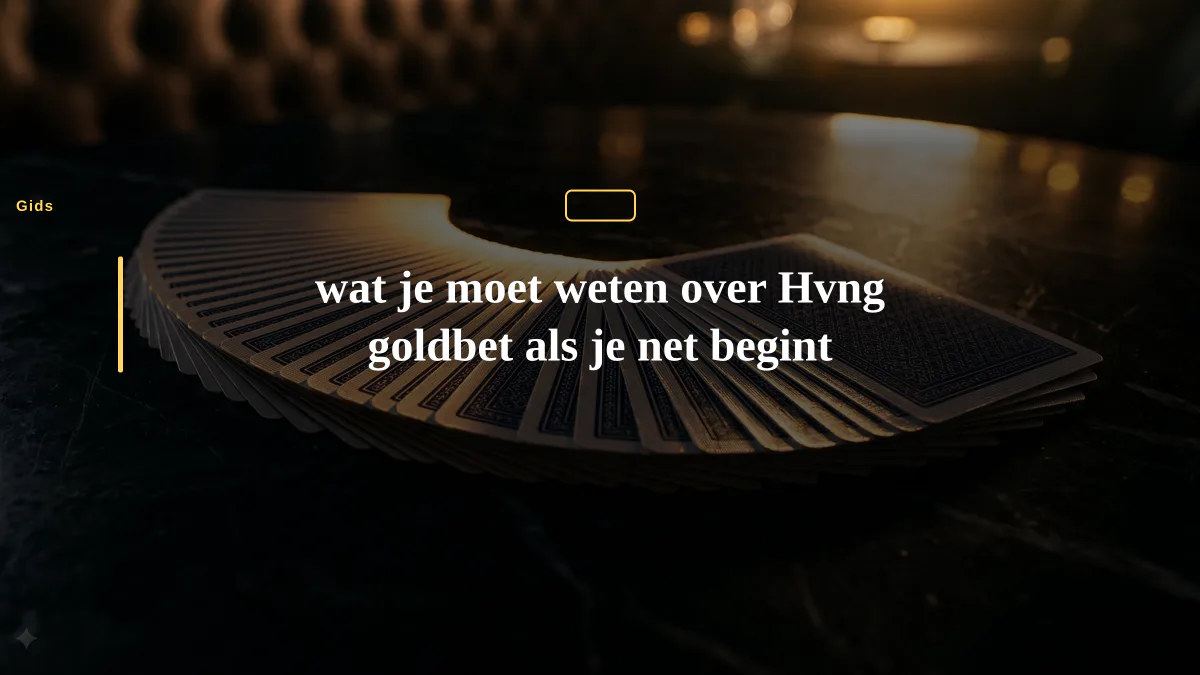 wat je moet weten over Hvng goldbet als je net begint