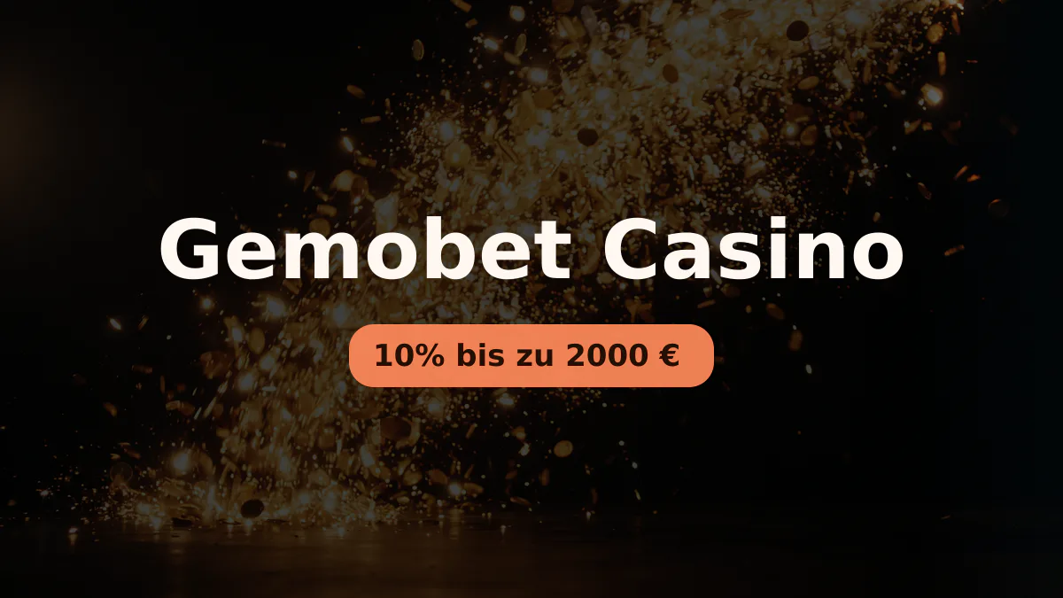 Gemobet Casino — Willkommensbonus 10% bis zu 2000 €, Zahlungen: Visa, Mastercard, Revolut, MiFinity