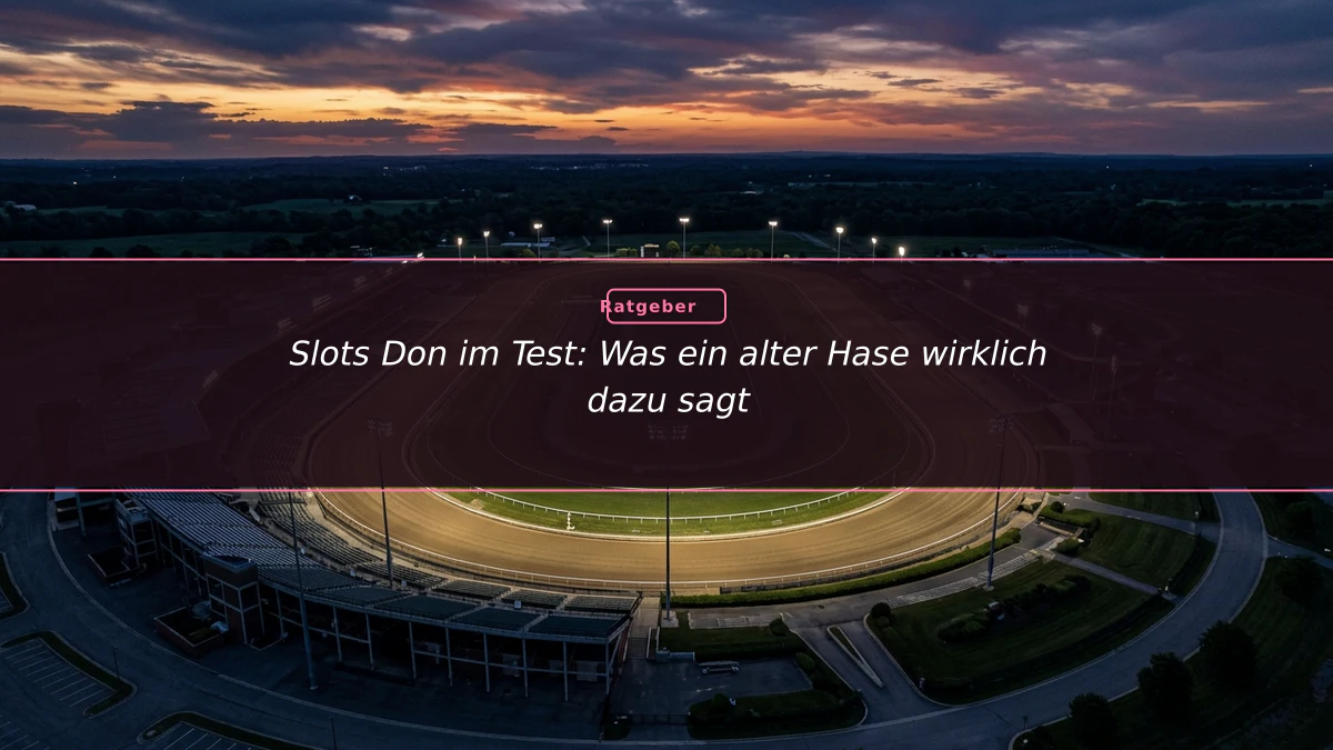 Slots Don im Test: Was ein alter Hase wirklich dazu sagt