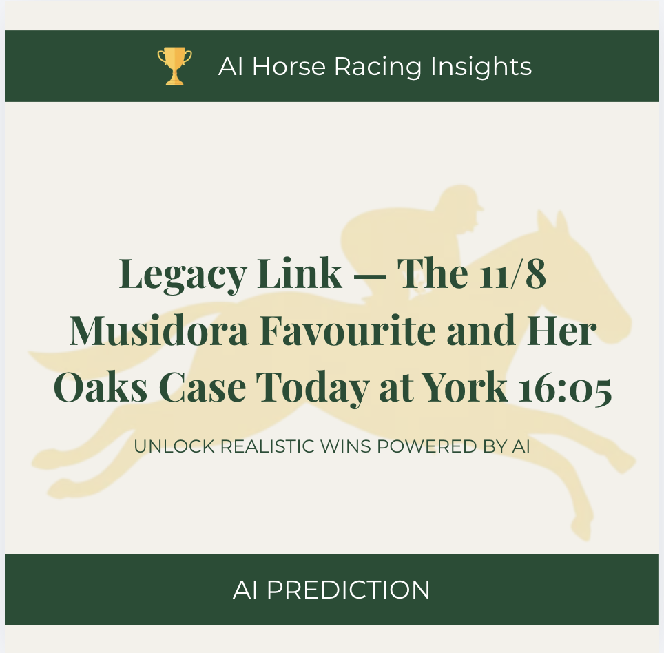 Legacy Link — The 11/8 Musidora Favourite and Her Oaks Case Today at York 16:05