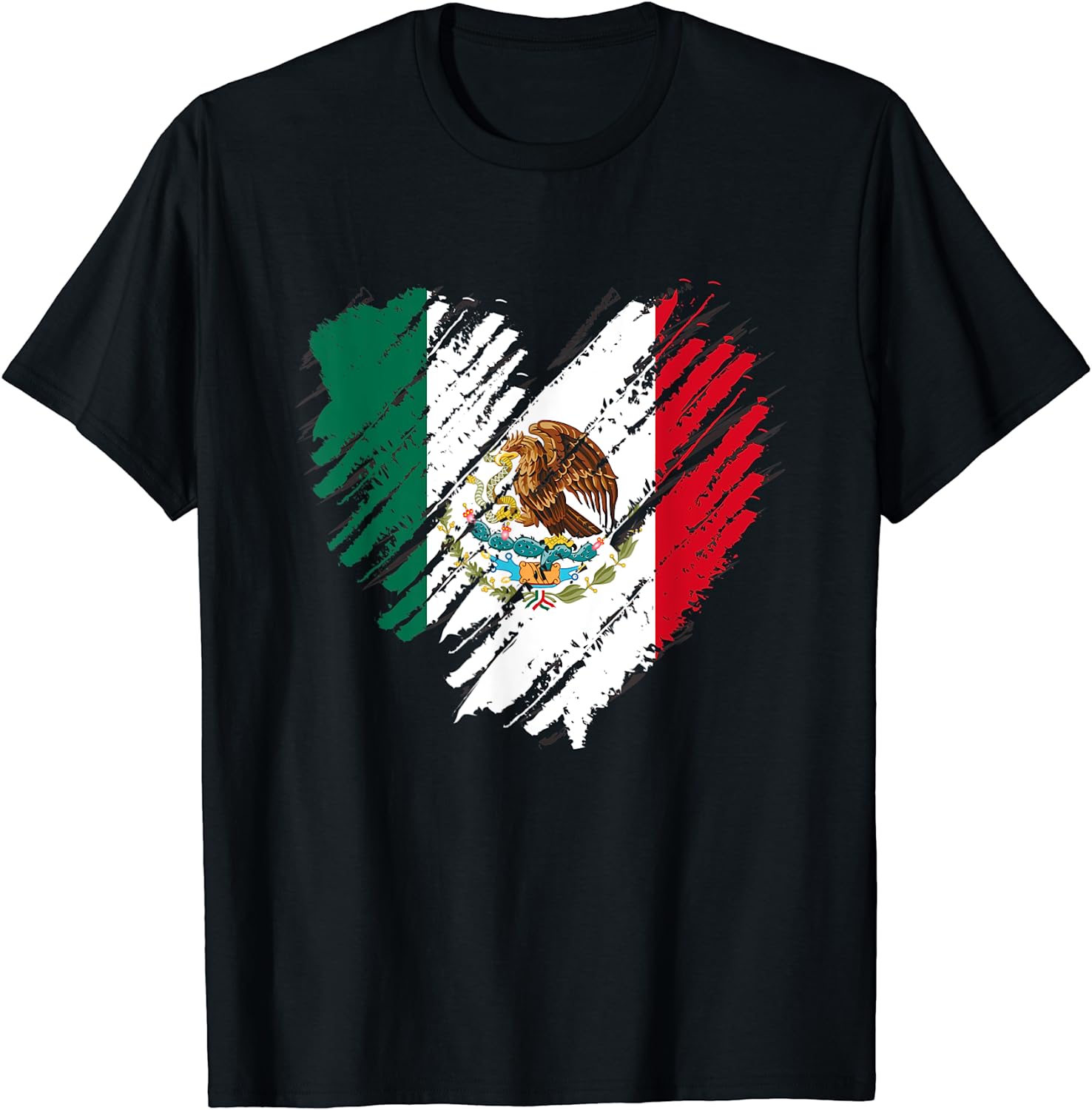Mexico City Mexican Flag Heart Gift Mexico Patriotism Unisex T-Shirt