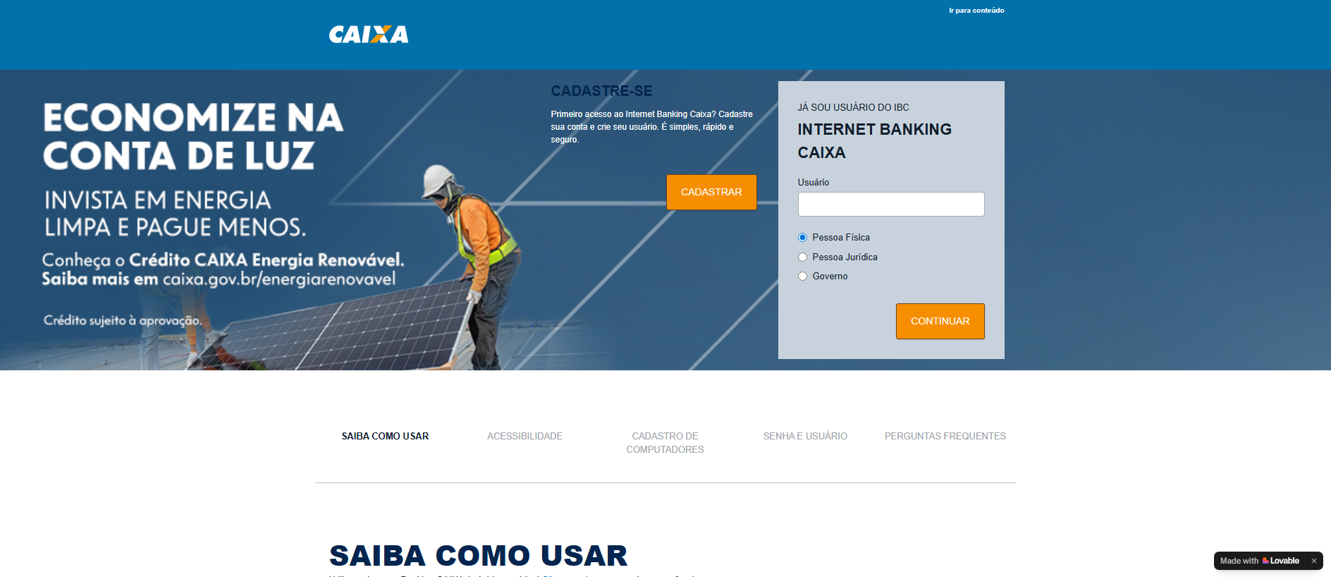 Stored capture of internetbanking.caixa.suporte-oficial.com