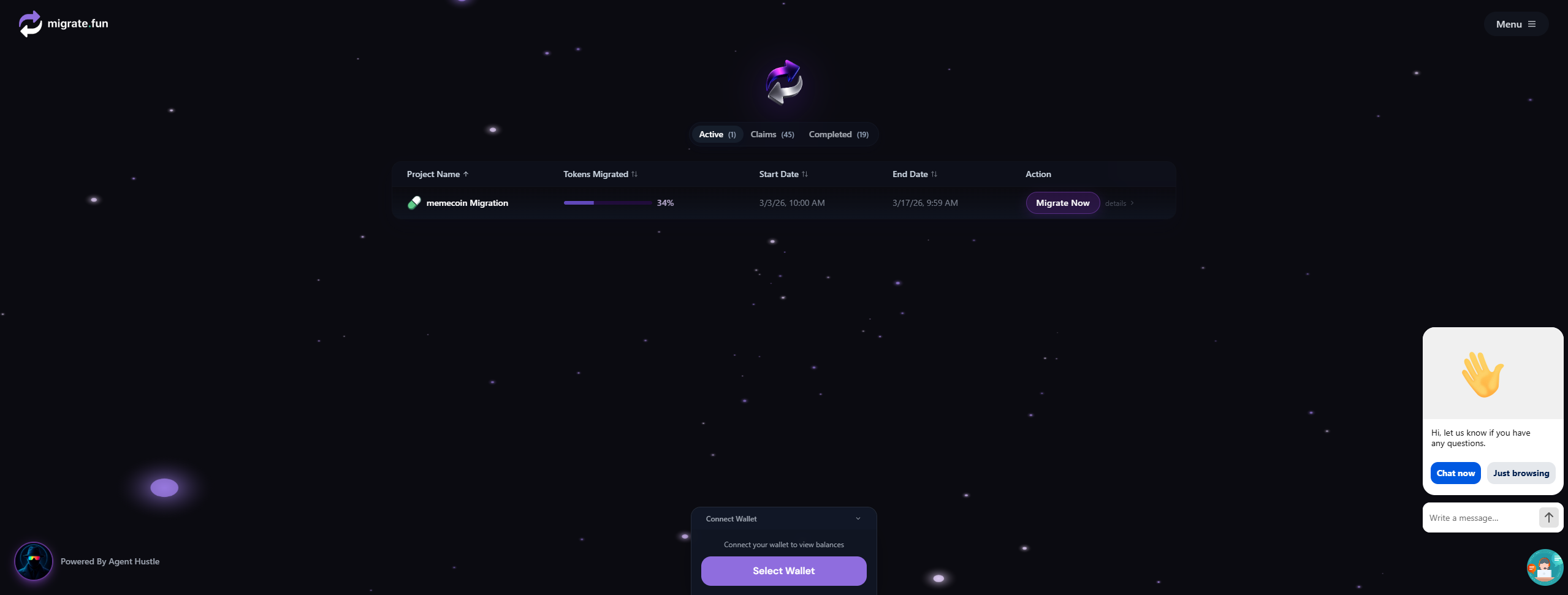 Screenshot of migratesfun.live