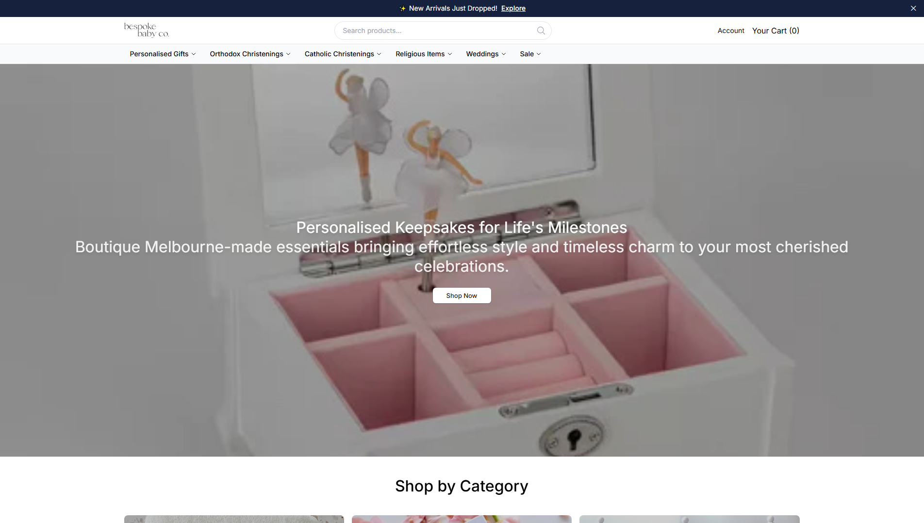 Stored capture of bespokebaby.shop