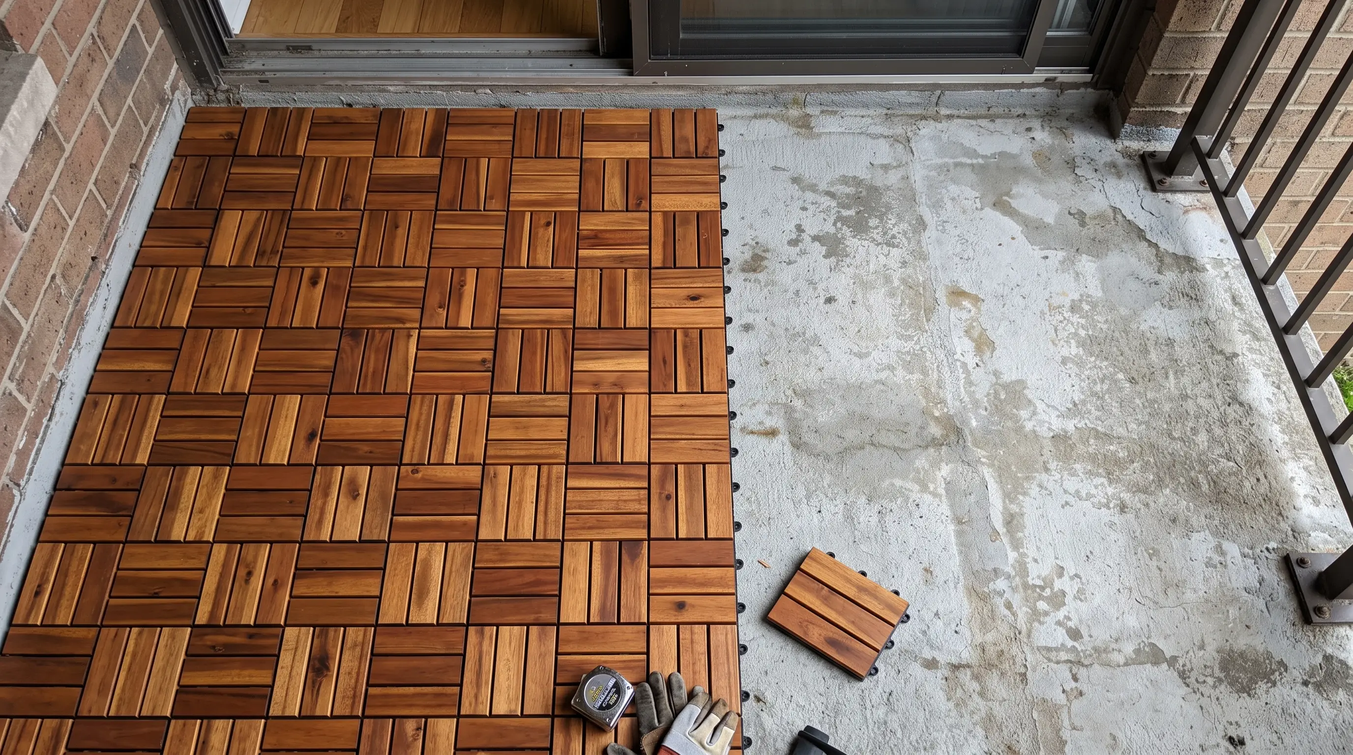 Snap-On Interlocking Deck Tiles