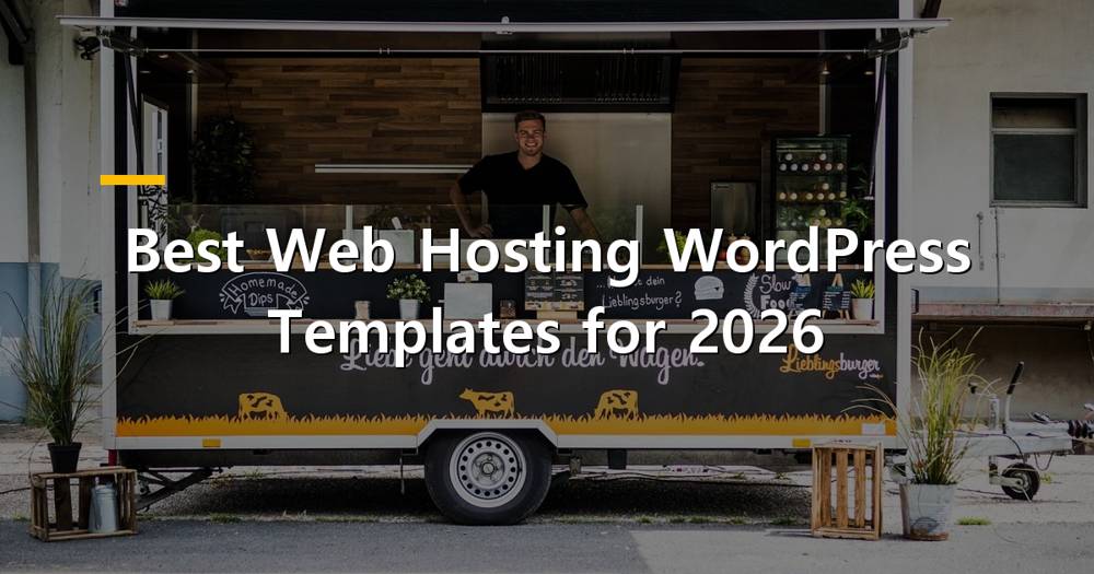 Web hosting server racks with a WordPress logo overlay, representing web hosting WordPress templates