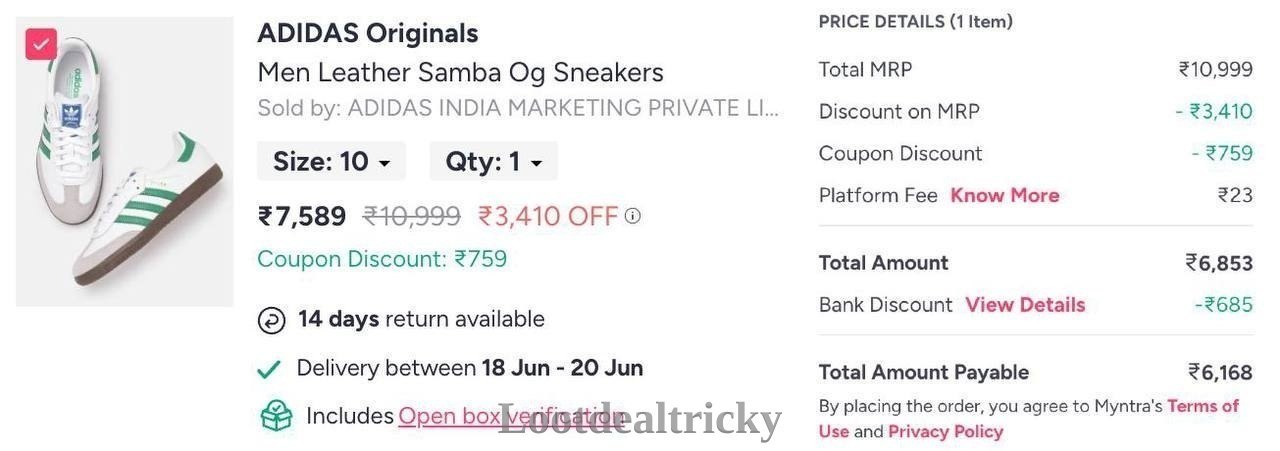 Loot Adidas Samba – Amazing Price Drop @ 6 Loot Adidas Samba – Amazing Price Drop @ 6
