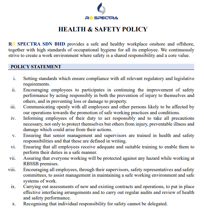 Health & Safety Context Background