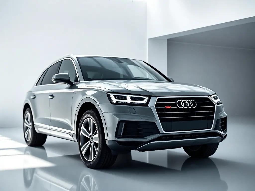 Modern Audi Q5 SUV parked in a studio