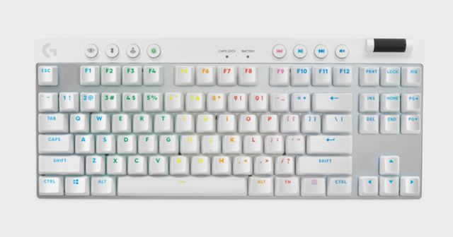 Teclado Gamer Sem Fio Logitech G Pro X TKL, Branco