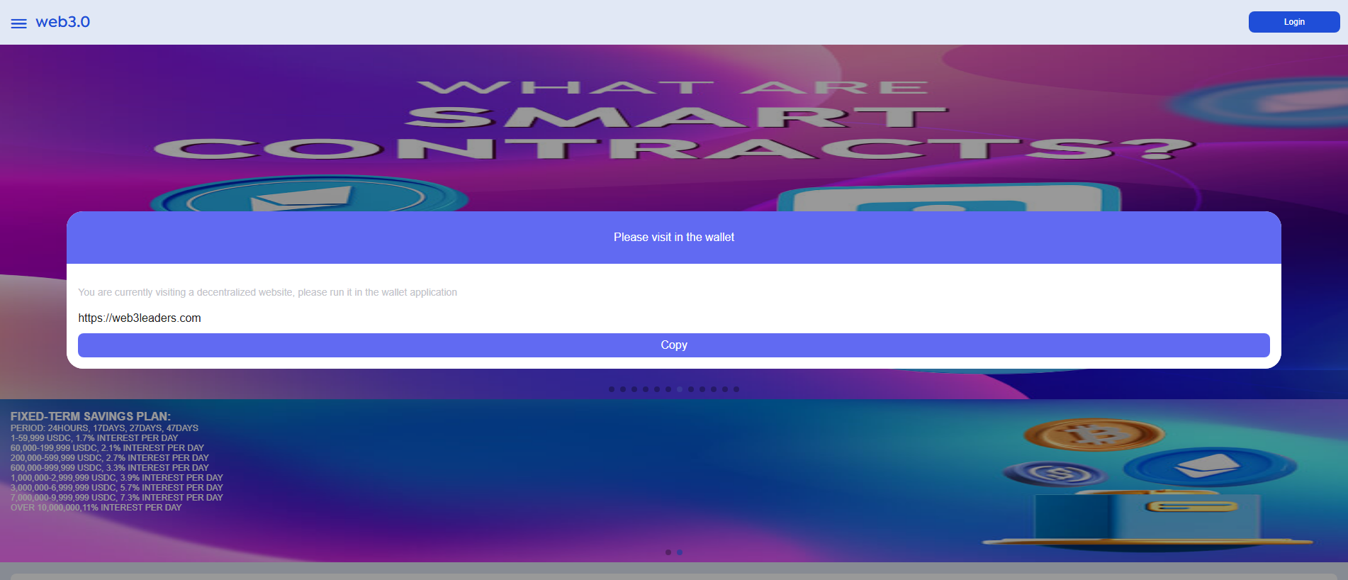 Screenshot of web3leaders.com