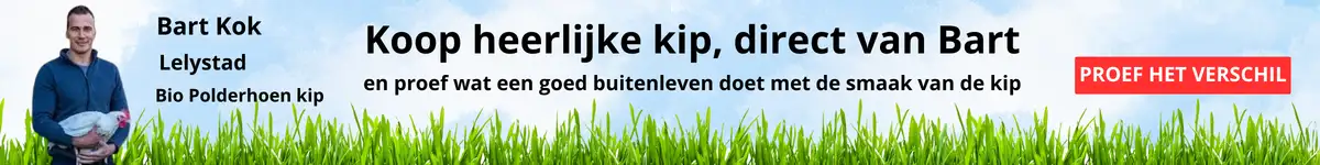 Koop biologisch Polderhoen kip direct bij boer Bart Kok - Vleeskopenbijdeboer.nl