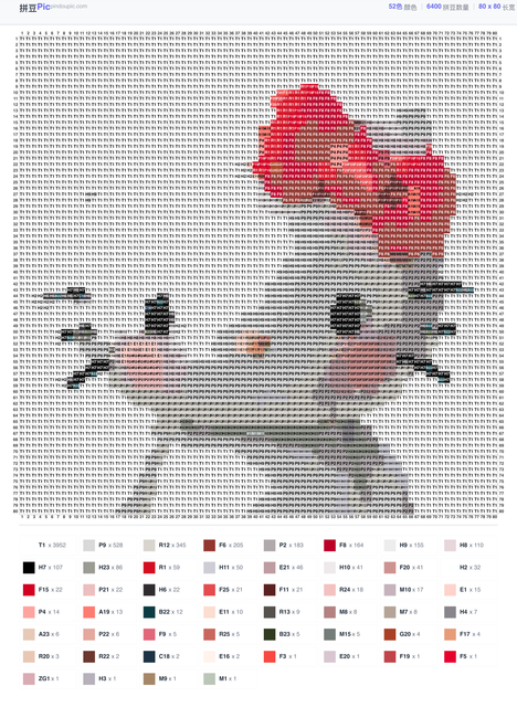 Hello Kitty 拼豆图纸