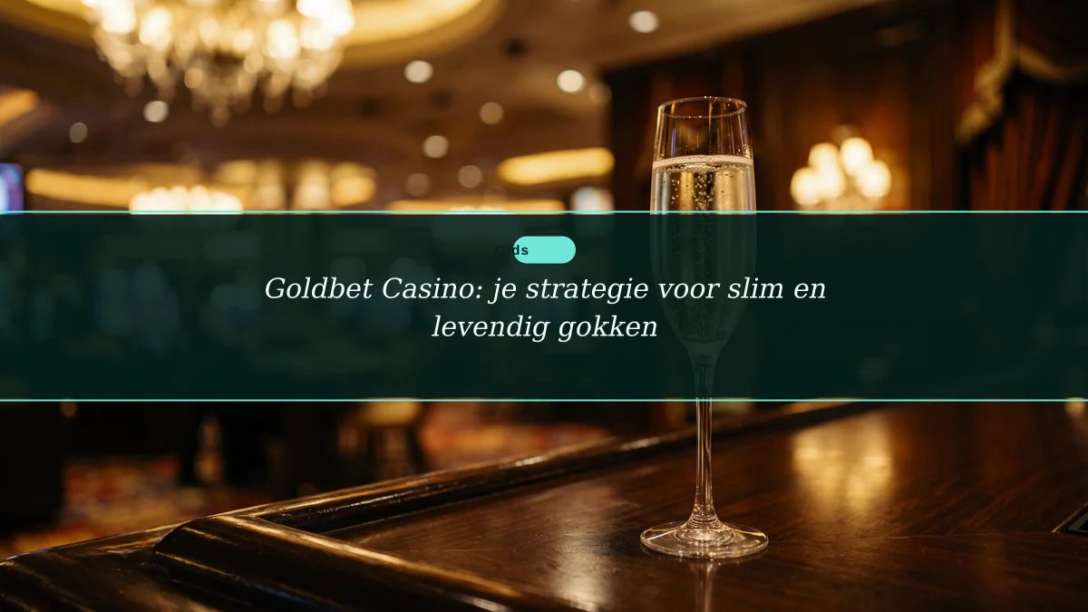 Goldbet Casino: je strategie voor slim en levendig gokken