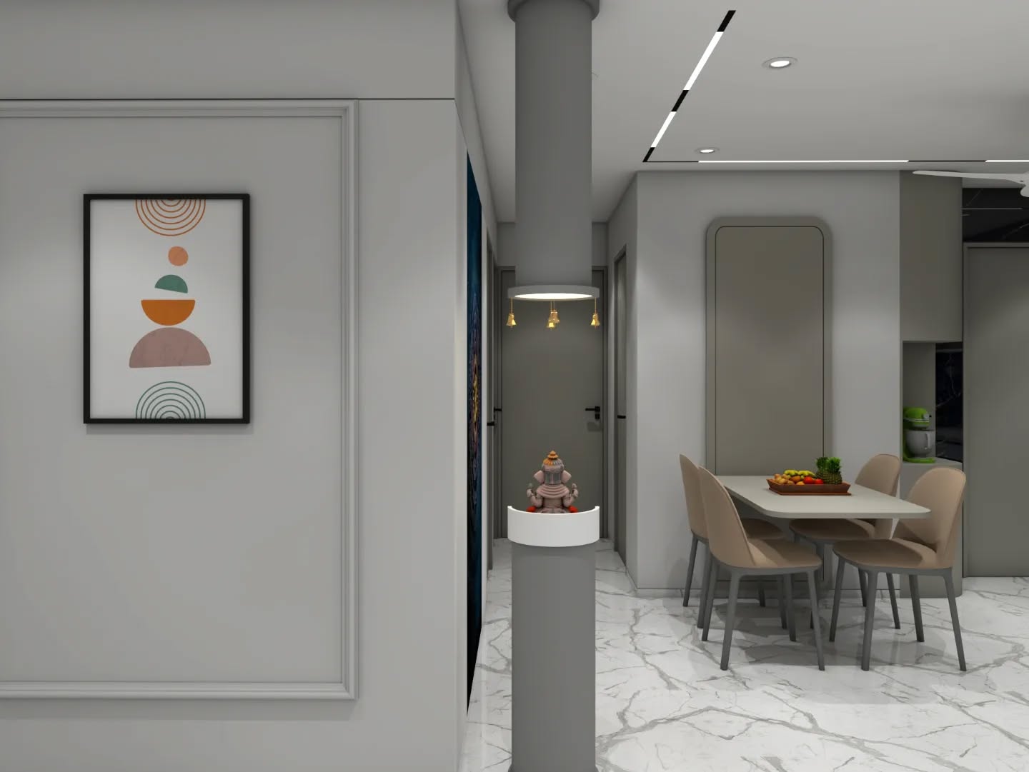 Modern Minimalistic 4 BHK Home Of Auro Smitha gallery 3