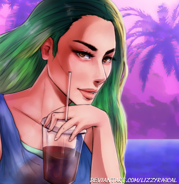 2022 05 29 Semi Realism Outrun Self Portrait by Lizzy Rascal 917639710.png