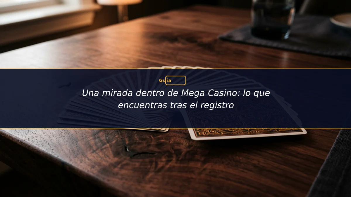 Una mirada dentro de Mega Casino: lo que encuentras tras el registro