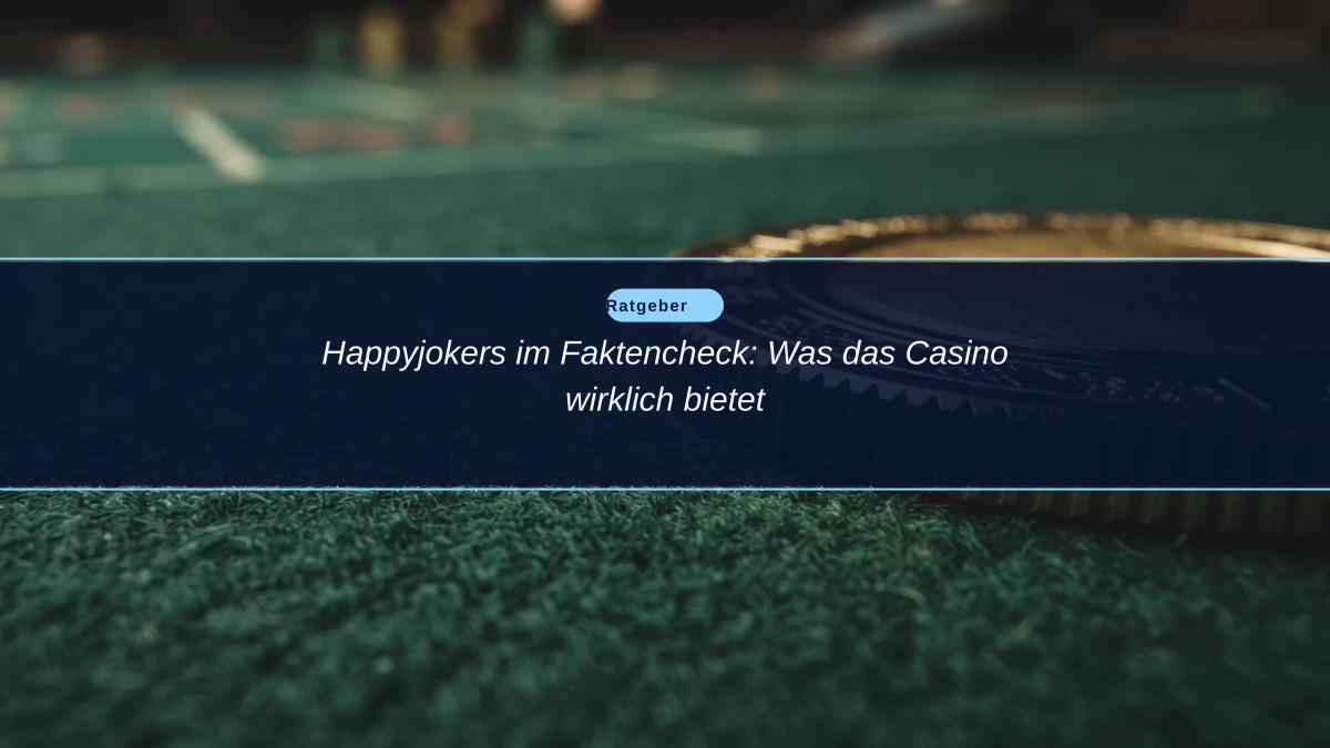 Happyjokers im Faktencheck: Was das Casino wirklich bietet