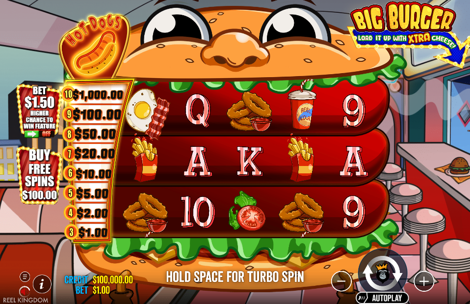 Big Burger Load it up with Xtra cheese Oyna