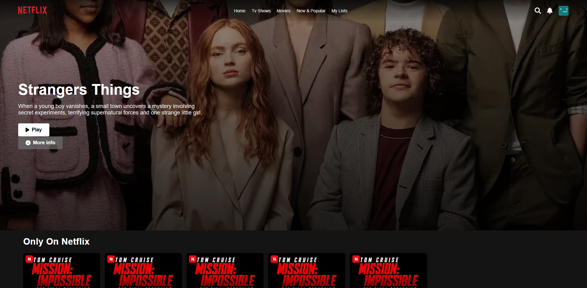 Stored capture of netflix-clone-opal-delta.vercel.app
