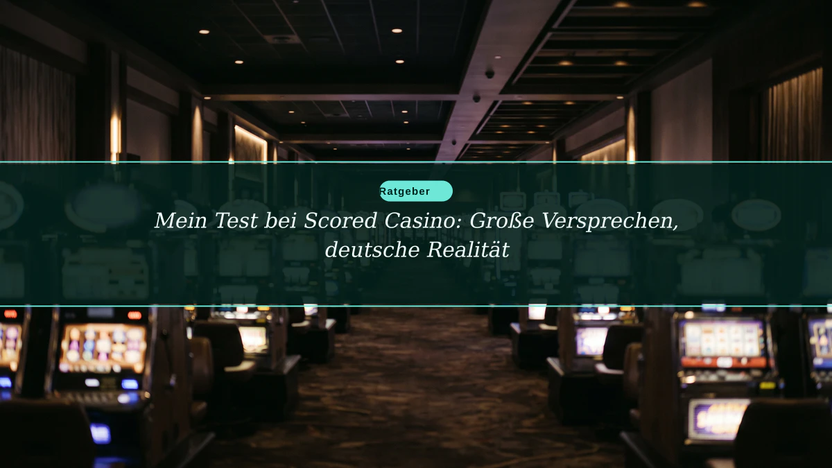 Mein Test bei Scored Casino: Große Versprechen, deutsche Realität