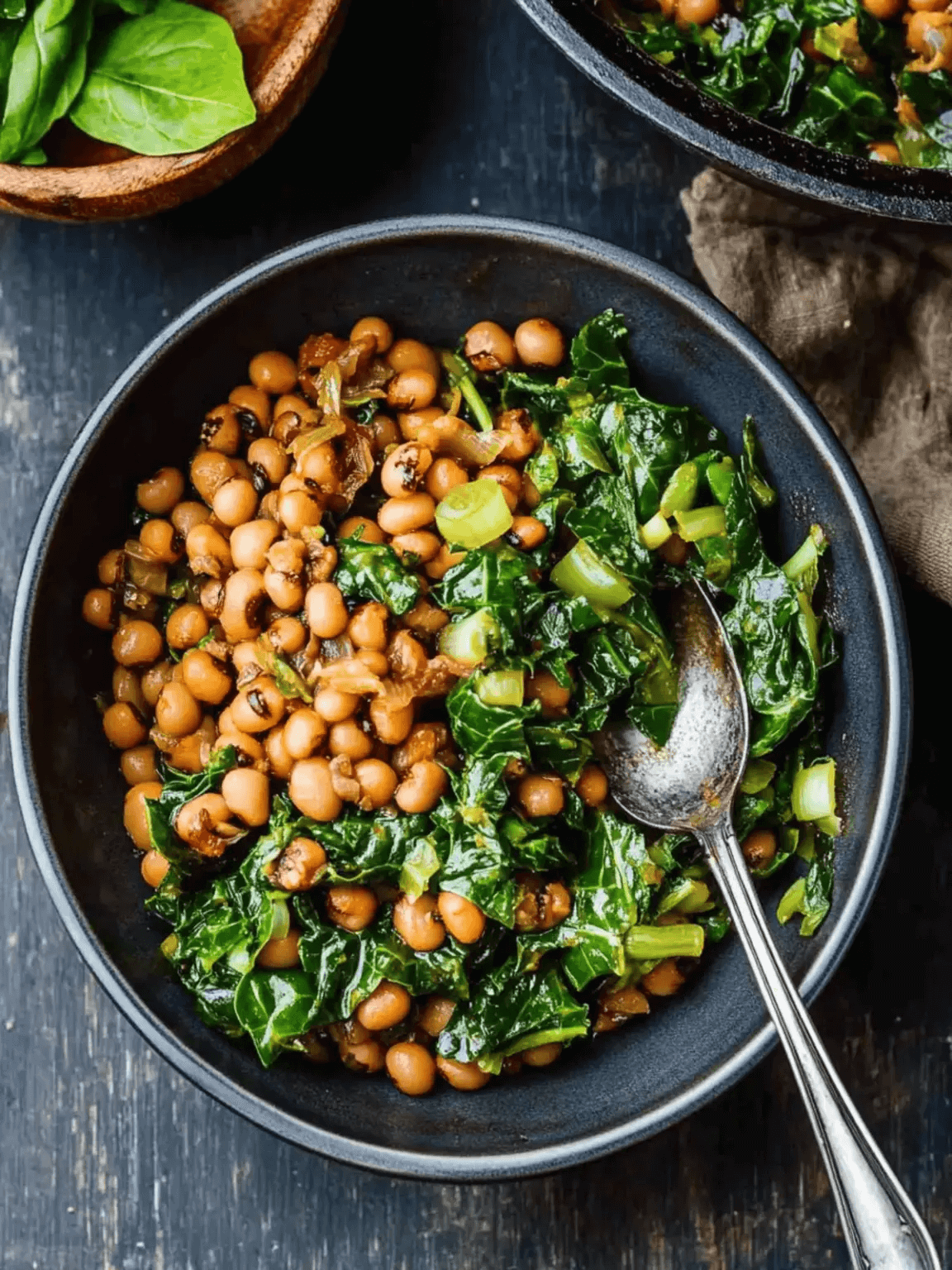 Savory Smoky Black-Eyed Peas and Collard Greens Delight step photo