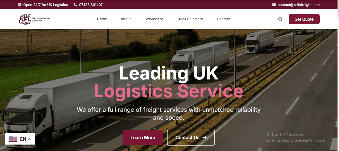 Zillship Logistics Website