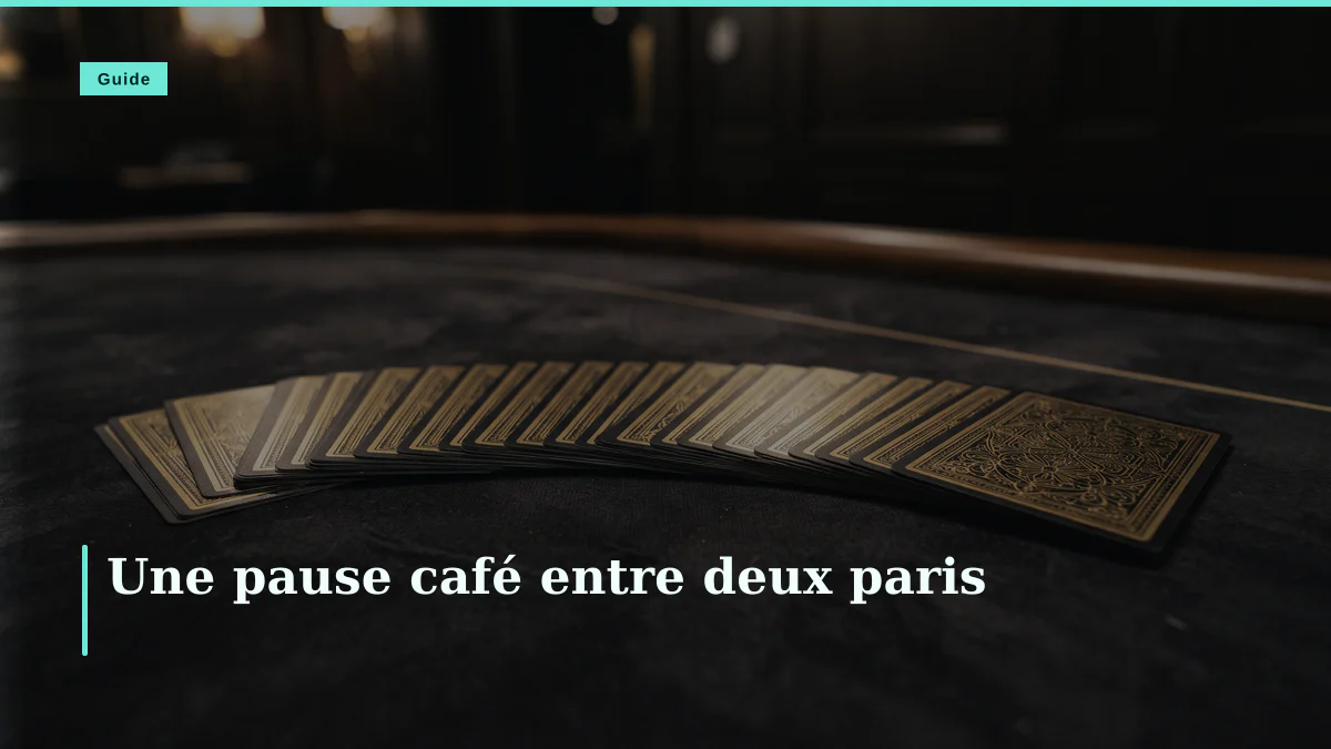 Une pause café entre deux paris
