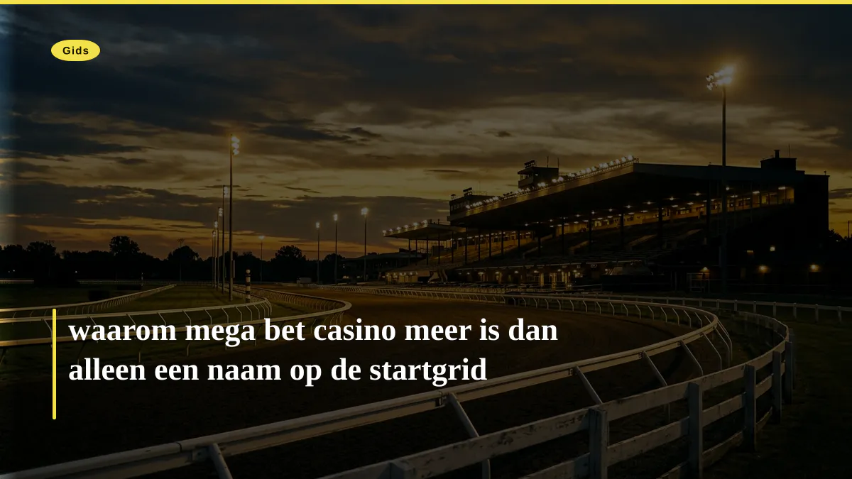 waarom mega bet casino meer is dan alleen een naam op de startgrid