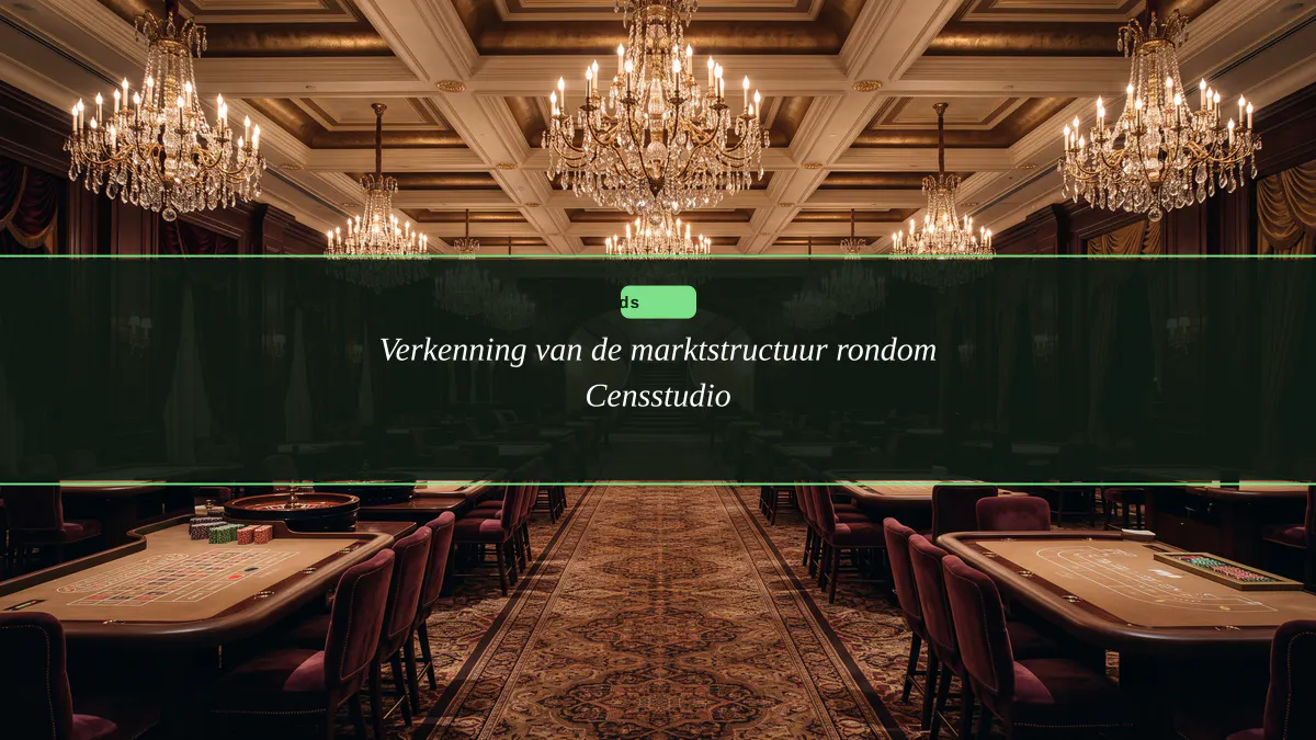 Verkenning van de marktstructuur rondom Censstudio