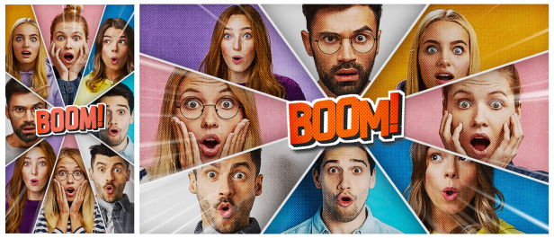 Comic Multi Split Screen Reactions - 6